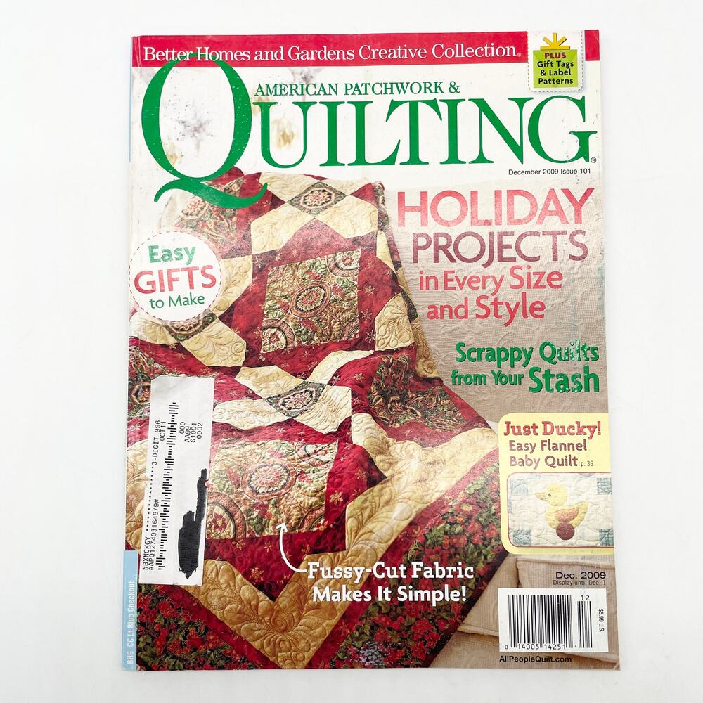 American Patchwork Quilting Magazine Dec 2009 Issue 101‎ Holiday Gifts Scrappy